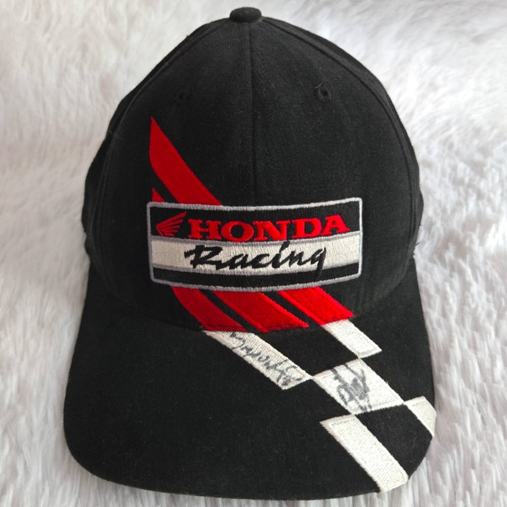 Autographed Honda Racing Baseball Hat Signed by Miguel Duhamel & Matt Mladin